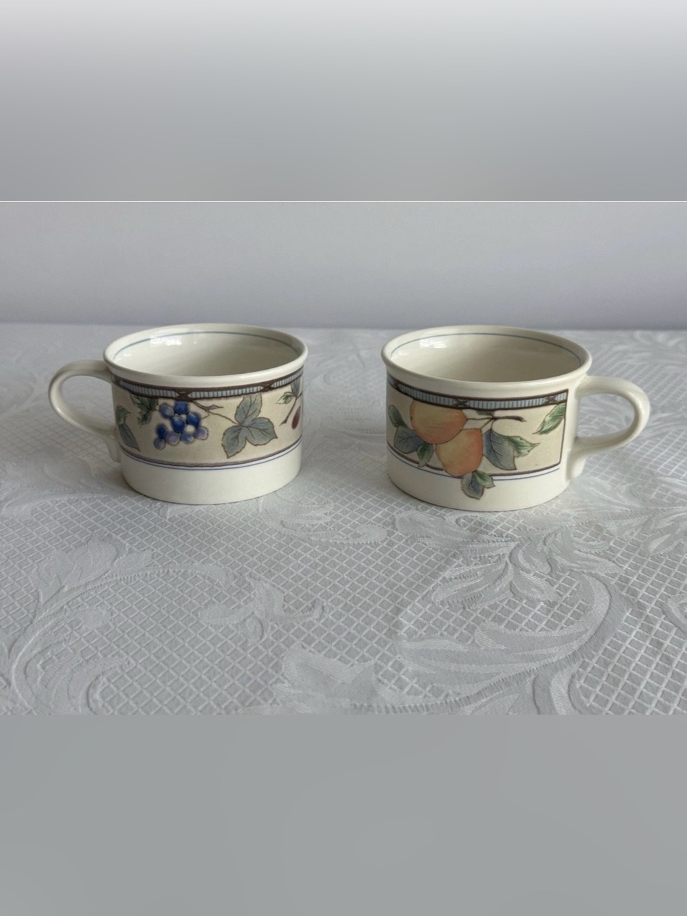 Mikasa Intaglio Garden Harvest CAC29-Coffee Cups - Set of Two- 3.5” Vintage